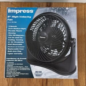 Impress 8” High velocity Black Fan